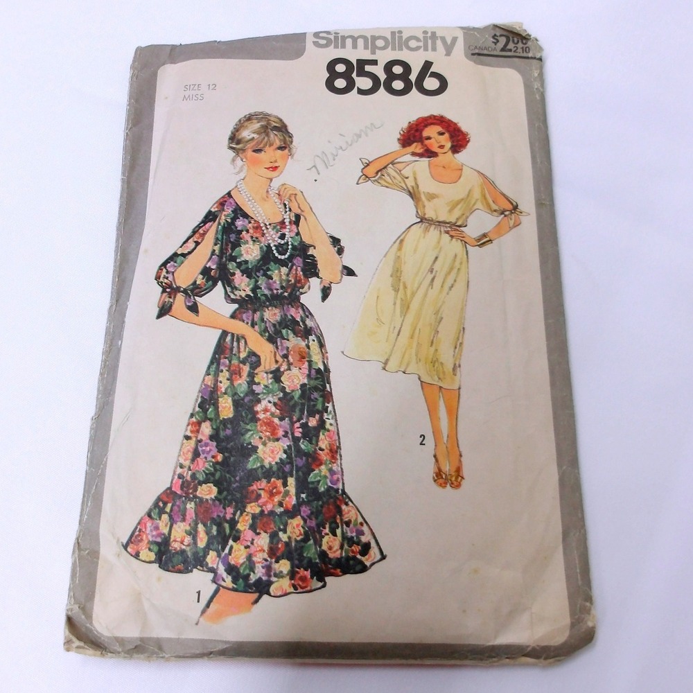 Simplicity Sewing Pattern 8586 Misses' Dress Midi or Maxi /‎ #6361